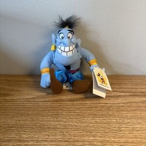 Vintage Walt Disney‎ World Aladdin The Genie Bean Bag Plush 8 Inch New w Tags